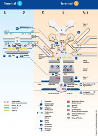 Terminal layout the airport Frankfurt am Main International Airport