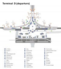 Terminal layout D the airport Sheremetyevo International Airport