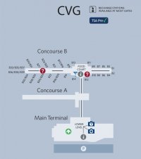 Схема аэропорта the airport Cincinnati Northern Kentucky International Airport