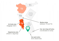 Карта территории аэропорта Мельбурн the airport Melbourne International Airport